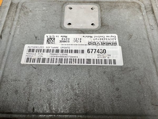 07-10 Dodge Caliber 2.0L Engine Computer Module ECM ECU PCM P/N: P68027155AE - Image 3