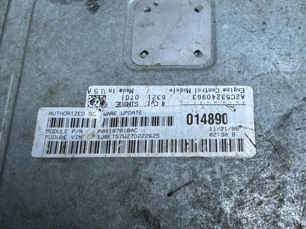 07 JEEP COMPASS 2.4 ATX ECM ECU ENGINE CONTROL MODULE PCM P05187818AC - Image 5