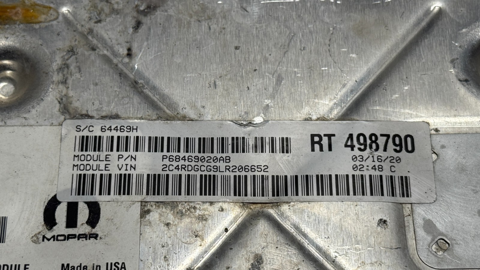 16-19 Dodge Caravan 3.6L Engine ECM Control Module 68469020AB - Image 6