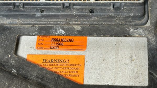 2000 Jeep Cherokee 4.0 Engine Computer ECM ECU R6041637AG PCM OEM - Image 4