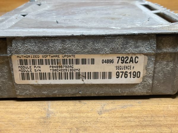 2002 Dodge Stratus Engine Computer Module ECM ECU OEM 04896792AC - Image 3