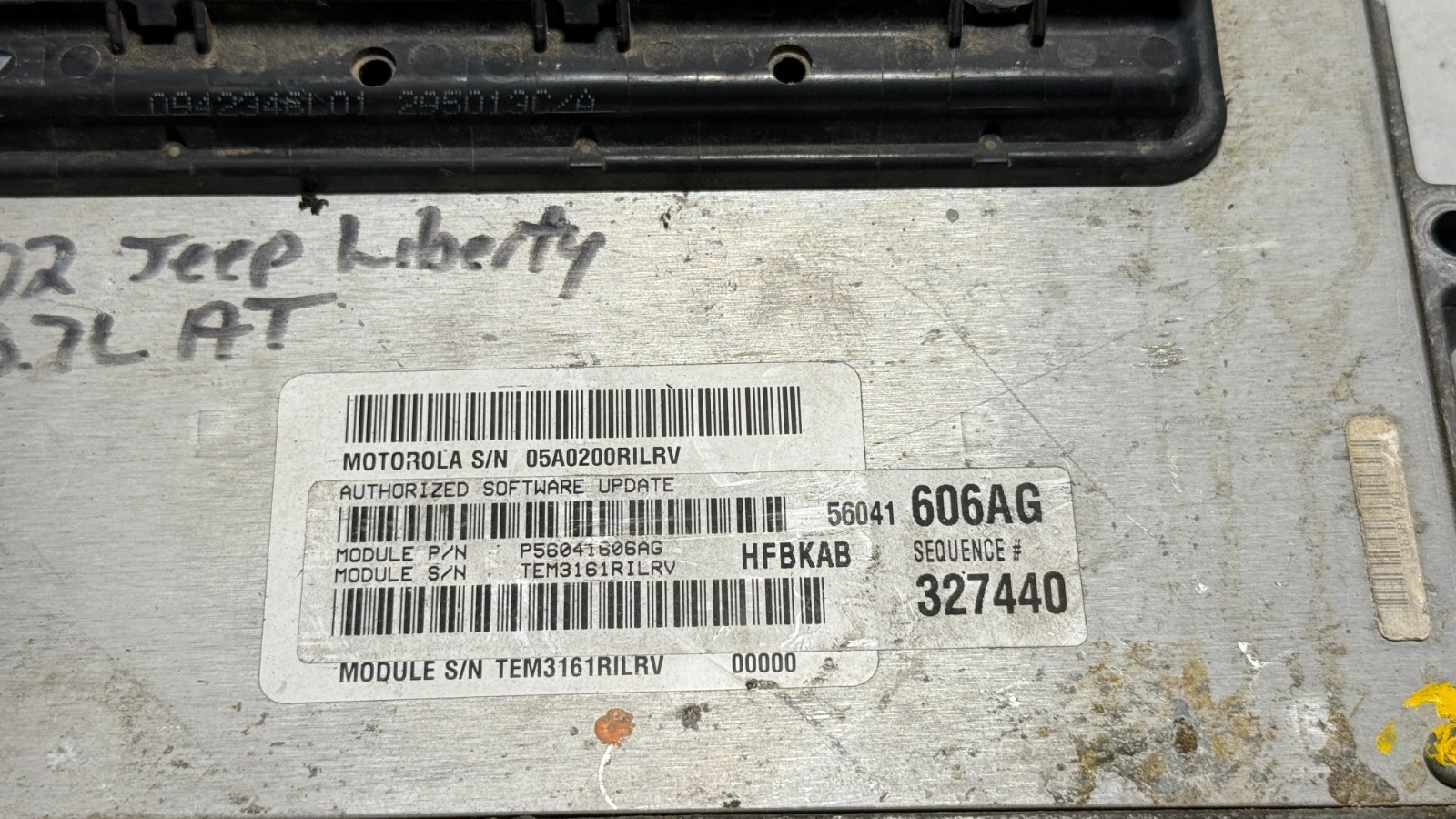 2002 Jeep Liberty 3.7L Automatic Engine Computer Modu ECM PCM ECU OEM 56041606AG - Image 5