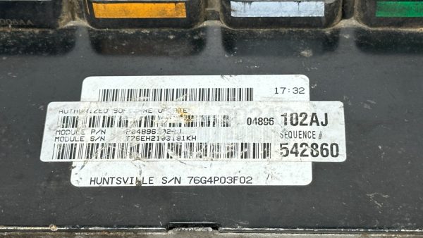 2004 Chrysler Sebring Engine Computer USED PMC OEM P04896102AJ - Image 5