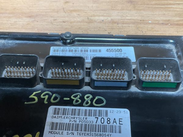 2007-2008 Chrysler Sebring  Engine Computer Module  ECU ECM OEM 05033703AJ - Image 3