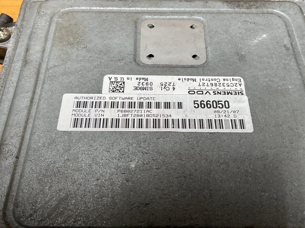 2007-2010 Dodge Caliber or Jeep Patriot Engine Computer Module ECM P68027211AC - Image 3
