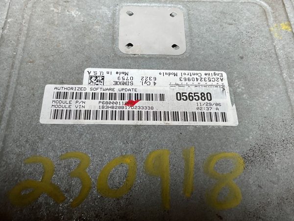 2007 Dodge Avenger 2.0L Engine Computer Module ECM ECU 68000110ae - Image 5