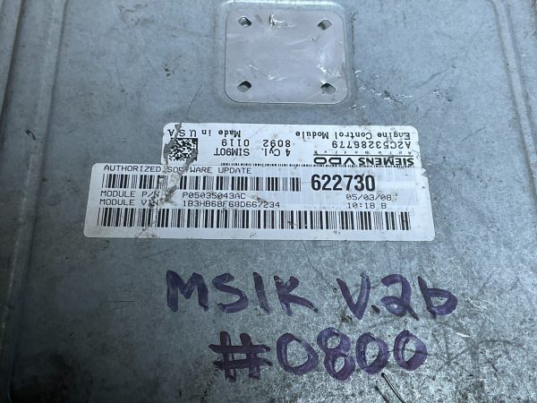 2008 Dodge Caliber  Engine Computer Module ECM ECU OEM 05035043AC - Image 5
