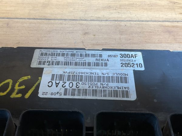 2008 Jeep Grand Cherokee 3.7L Engine Computer Module ECM ECU 05187300AF - Image 3