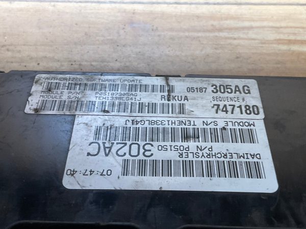 2008 Jeep Grand Cherokee 3.7L Engine Computer Module ECM ECU PCM 05187305AG - Image 4