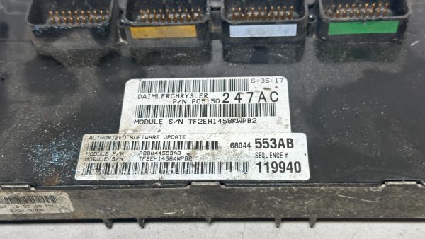 2008 Town & Country 3.3L Computer 68044553AB ECU ECM PCM ENGINE COMPUTER OEM - Image 5