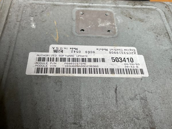 2009 Dodge Caliber 2.0L Engine Computer Module ECM ECU OEM  68031672AE - Image 5