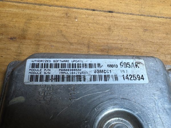 2012 2013 2014 Fiat 500 Pop Engine Computer Control Module Unit ECU 68083995ak - Image 3
