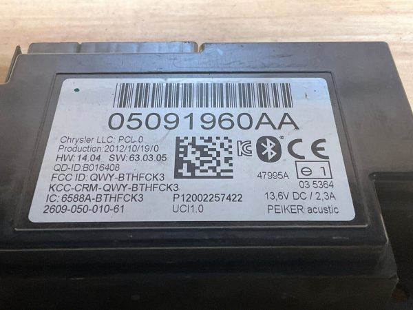 2013 13 JEEP GRAND CHEROKEE Communication Control Module Unit 05091960AA - Image 3