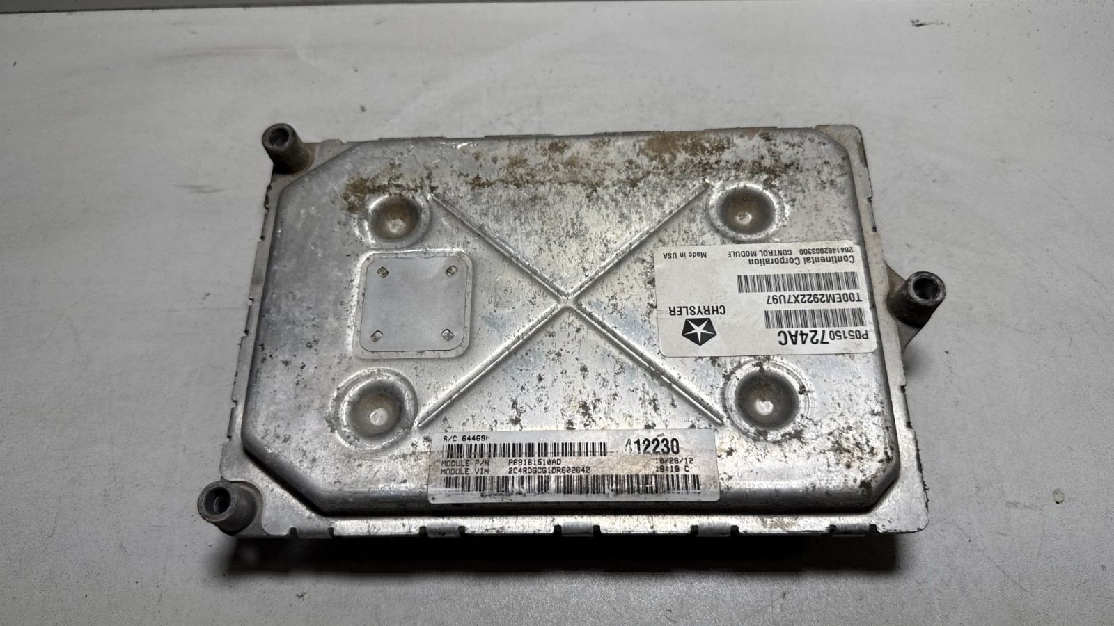 2013 Dodge Caravan Engine Computer 68161510AD 3.6L PCM ECM - Image 5