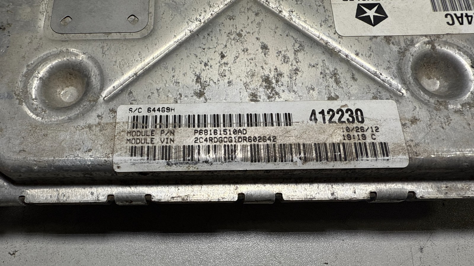 2013 Dodge Caravan Engine Computer 68161510AD 3.6L PCM ECM - Image 6