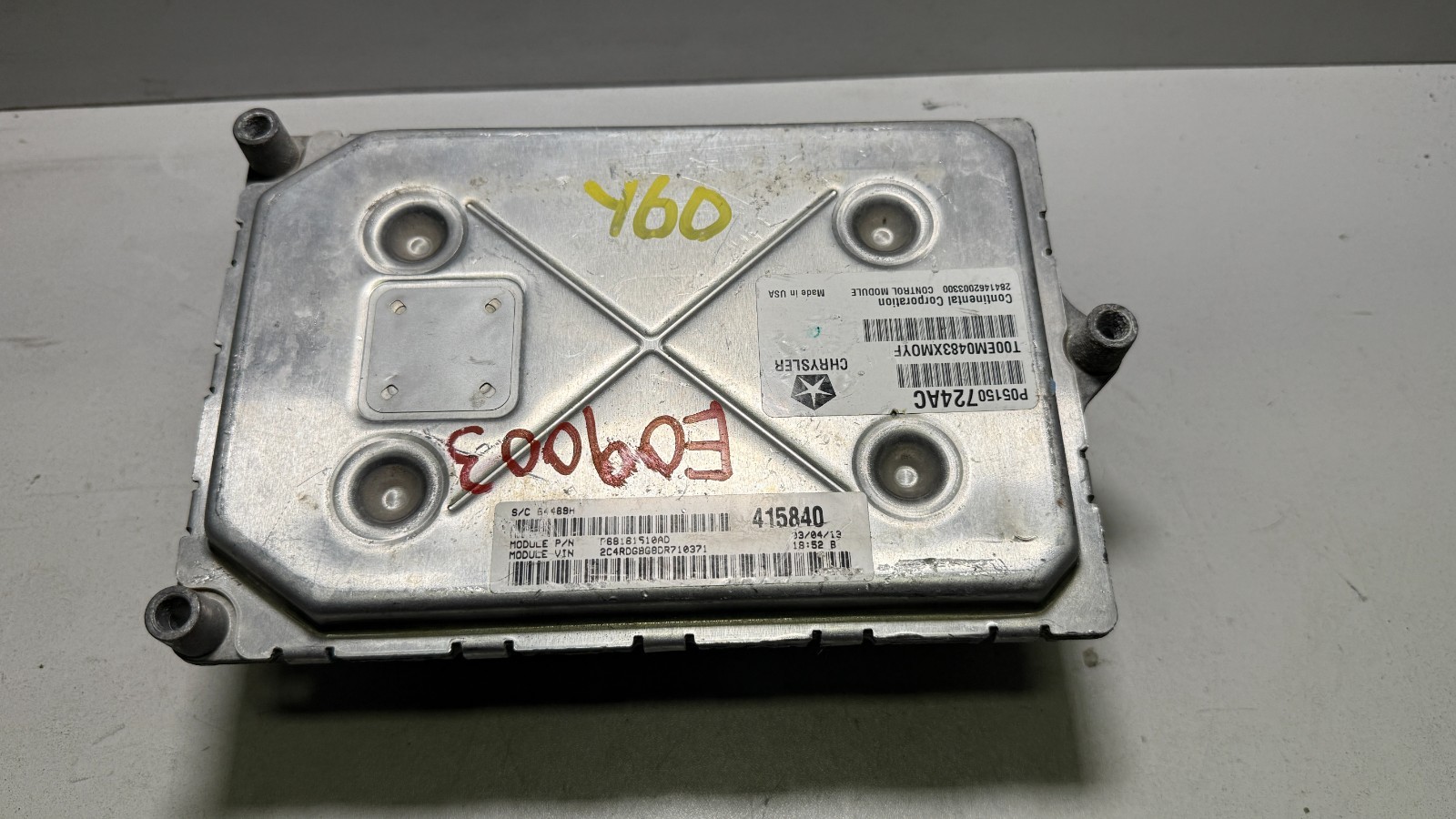 2013 Dodge Caravan Engine Computer 68161510AD 3.6L PCM ECM - Image 5