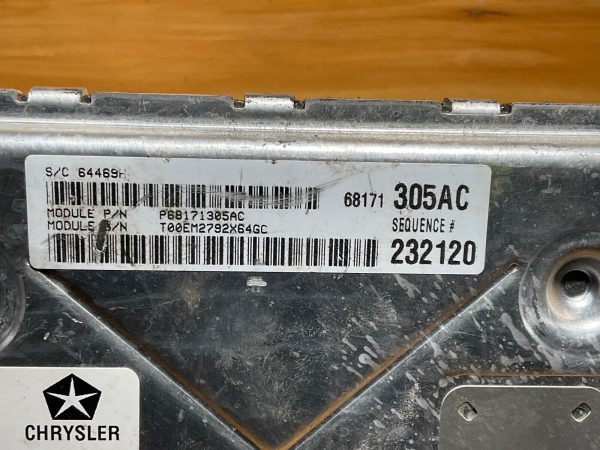 2013 Dodge Charger 3.6L Engine Computer Module ECM ECU 68171305ac - Image 5