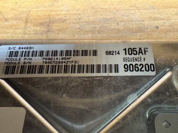 2014 Charger 3.6L Engine computer P68214105 68214105AF ECM PCM ECU - Image 4