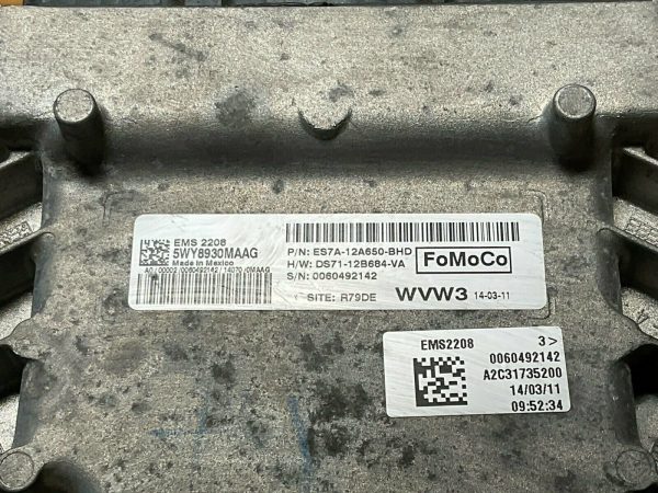 2014 Ford Fusion Engine Computer P/N ES7A-12A650-BHD WVW3 2.0L - Image 3