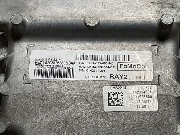 2015 Ford Fiesta 1.6L  Engine Computer ECU ECM PCM P/N  F2BA-12A650-PC - Image 3
