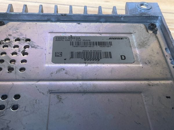 2016-2017 Infiniti Q50 3.0 TT BOSE AMP Amplifier Unit OEM 28061-6HE0A - Image 3