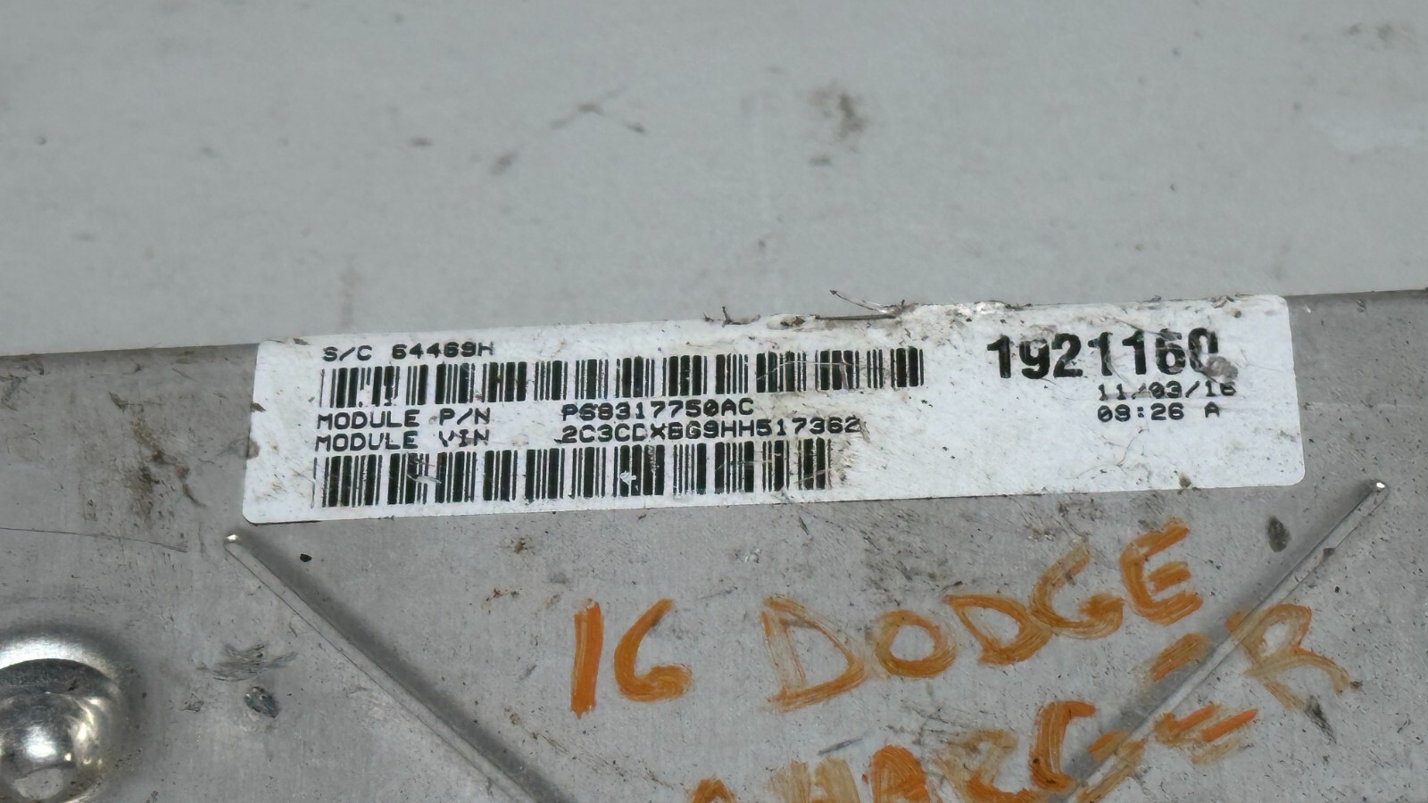 2017 DODGE CHARGER 3.6L ENGINE CONTROL MODULE ECU ECM PCM OEM P68317750AC - Image 6