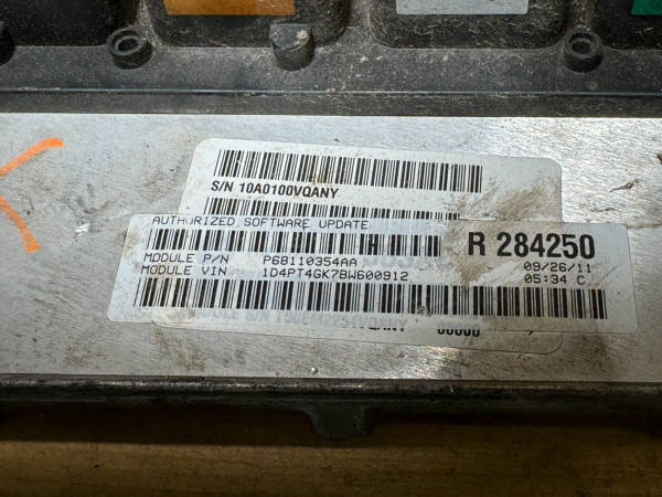JEEP 2011 LIBERTY NITRO 3.7L 68110354AA ENGINE COMPUTER MODULE ECM ECU PCM - Image 3